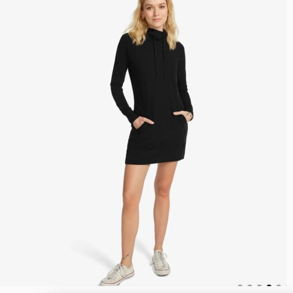 American Giant Hoodie Dress USA Made Cotton Stretch  Athleisure Off Duty Sz XS